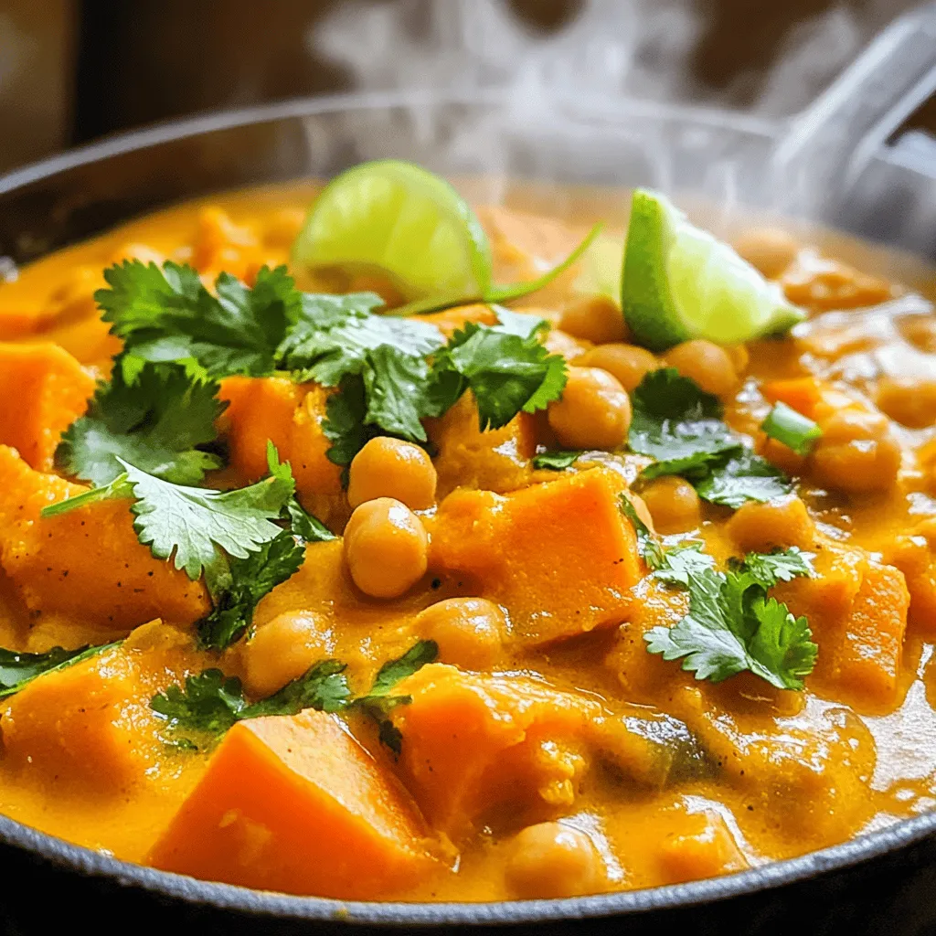 Süßkartoffel Kichererbsen Curry Einfaches Rezept