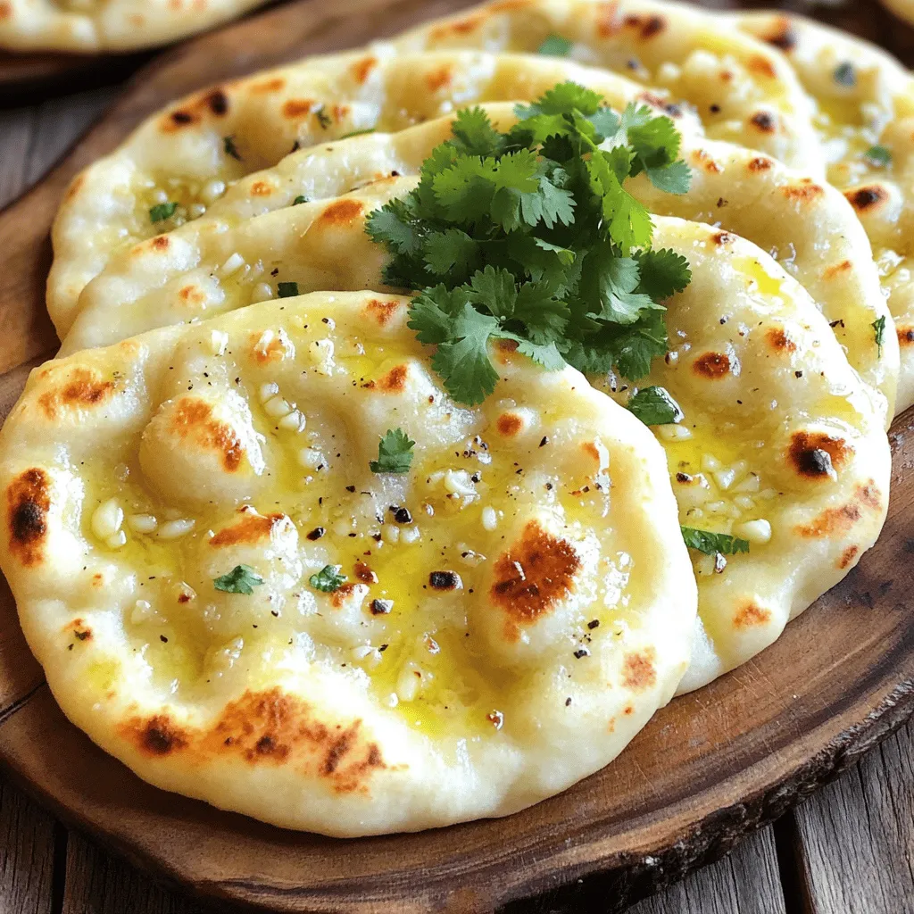 Einfache Knoblauch Naan-Brotsuper lecker und schnell