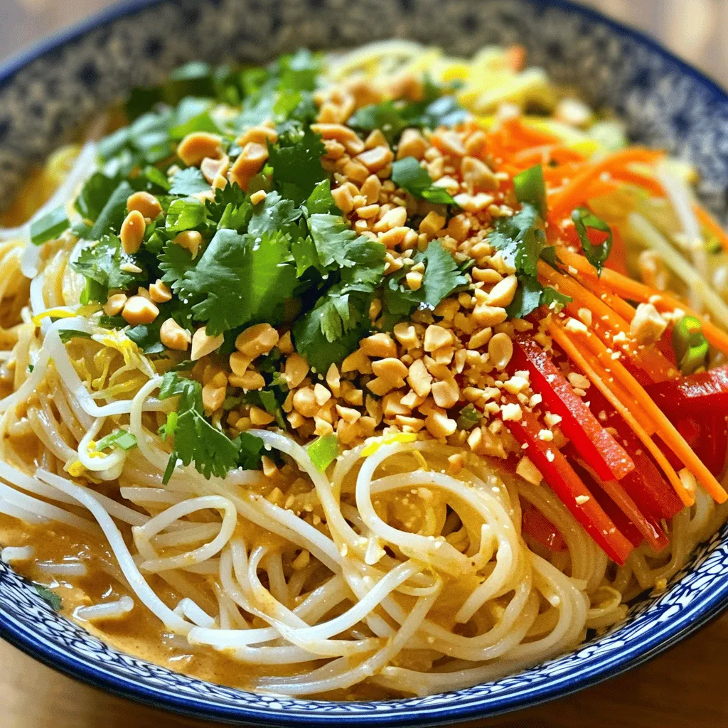 Würzige Thai Erdnudeln Einfaches und köstliches Rezept