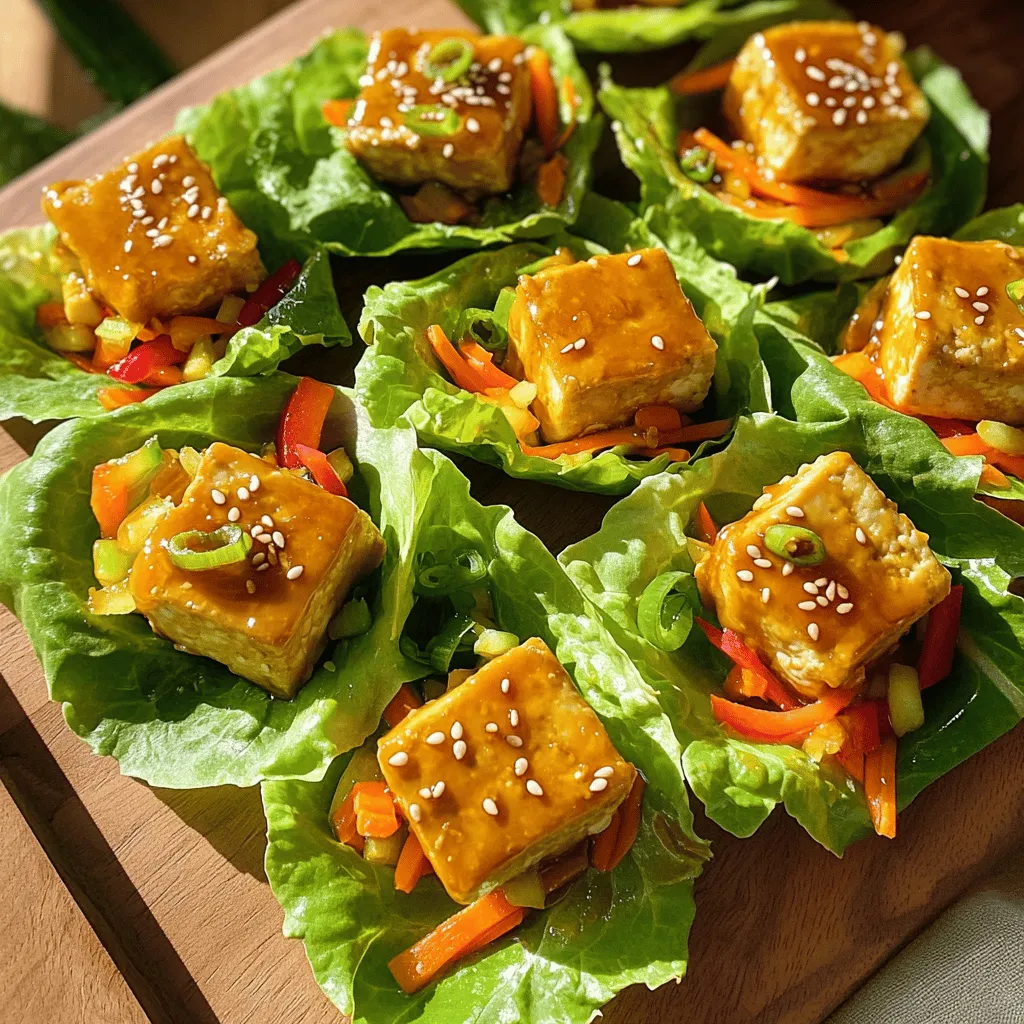 Krosse Honig-Limetten-Tofu-Lettuce-Wraps zubereiten