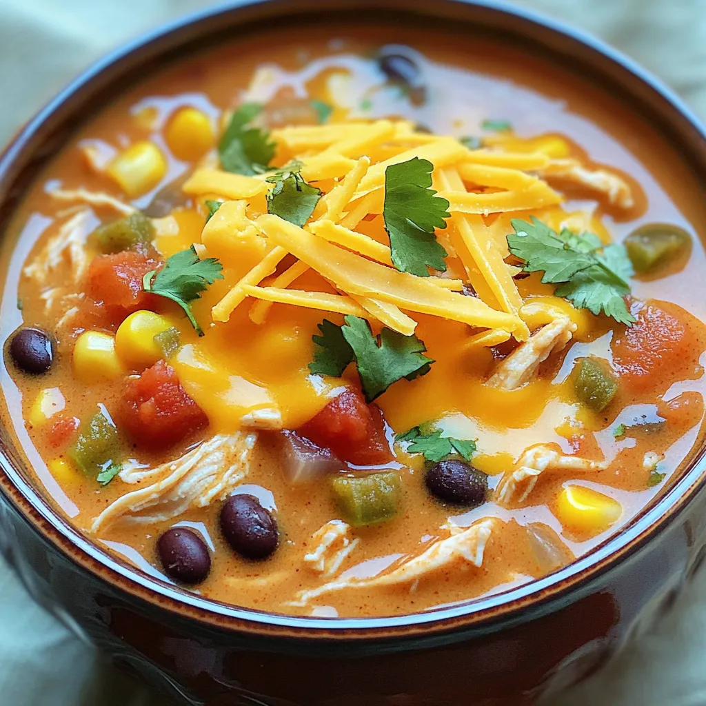 Slow Cooker Creamy Chicken Enchilada Soup Lecker Rezept