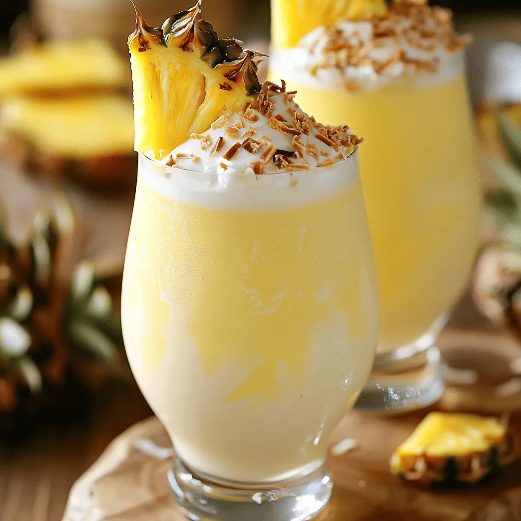 Pina Colada Milchshakes Rezept köstlich und erfrischend