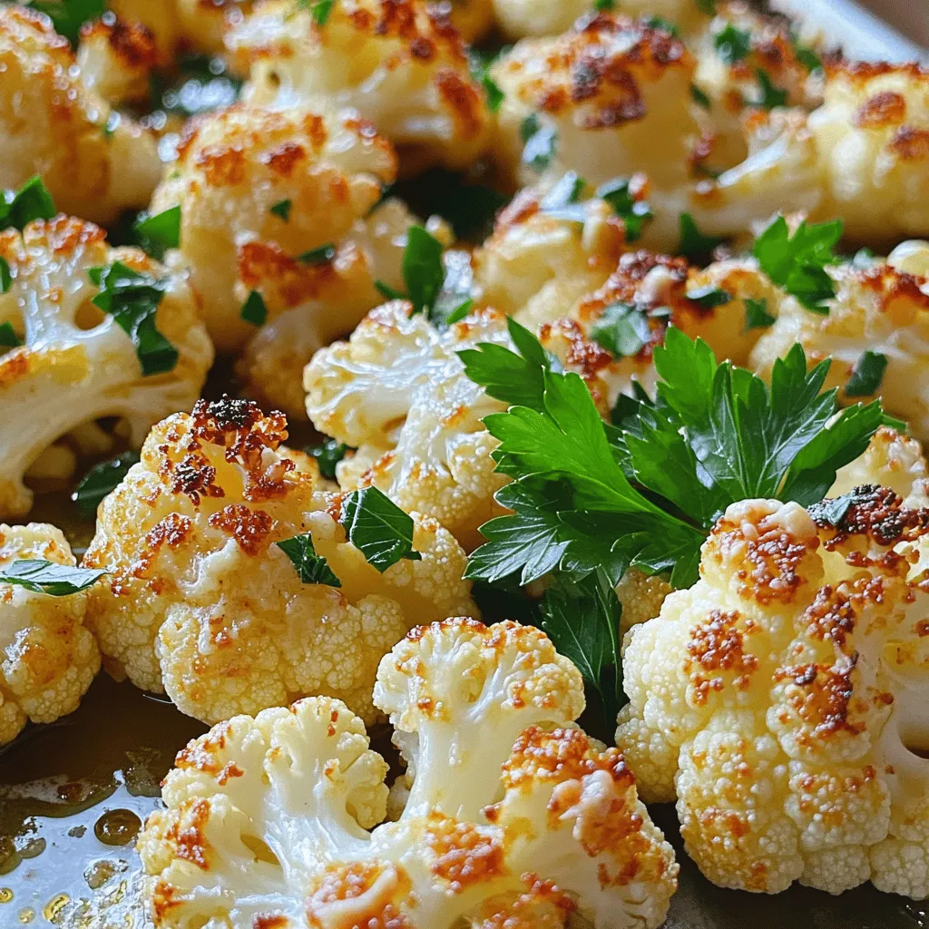 Garlic Parmesan Roasted Cauliflower Köstliches Rezept