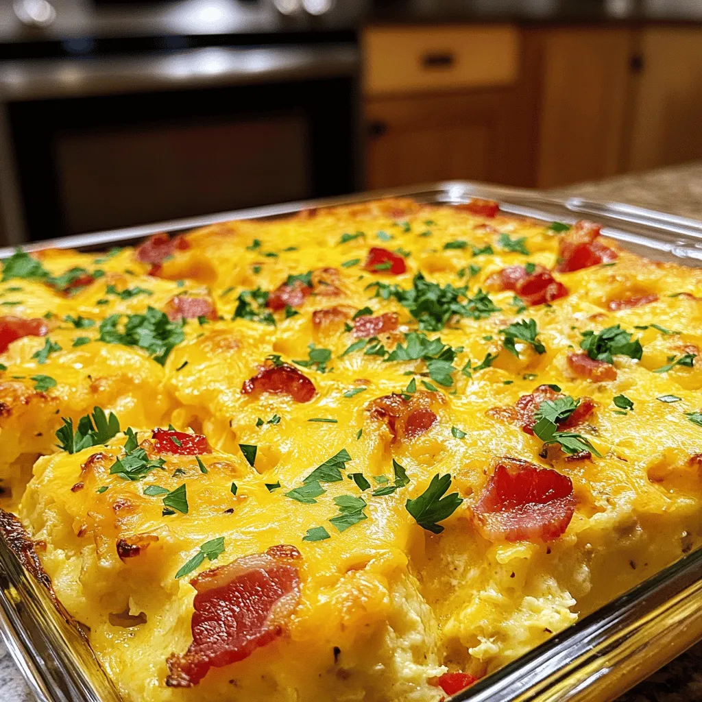 Herzhafter Amish Frühstücksauflauf Einfache Genussoption