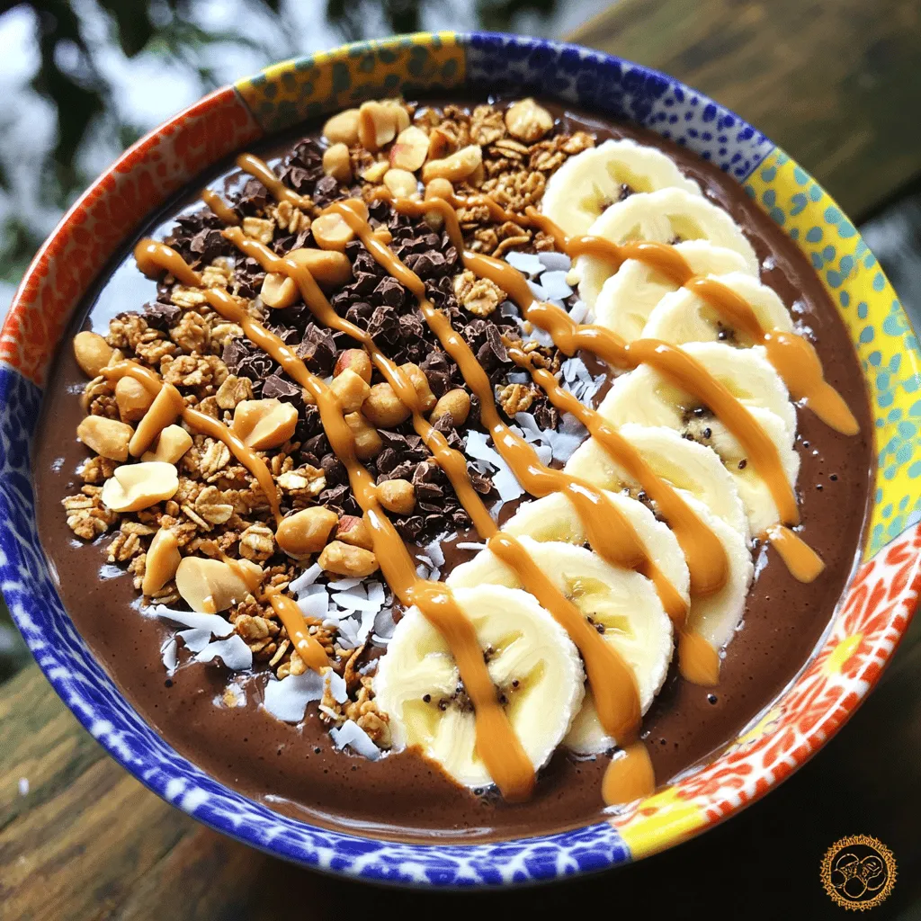 Schokoladen-Erdnussbutter-Smoothie-Bowl Lecker und Gesund