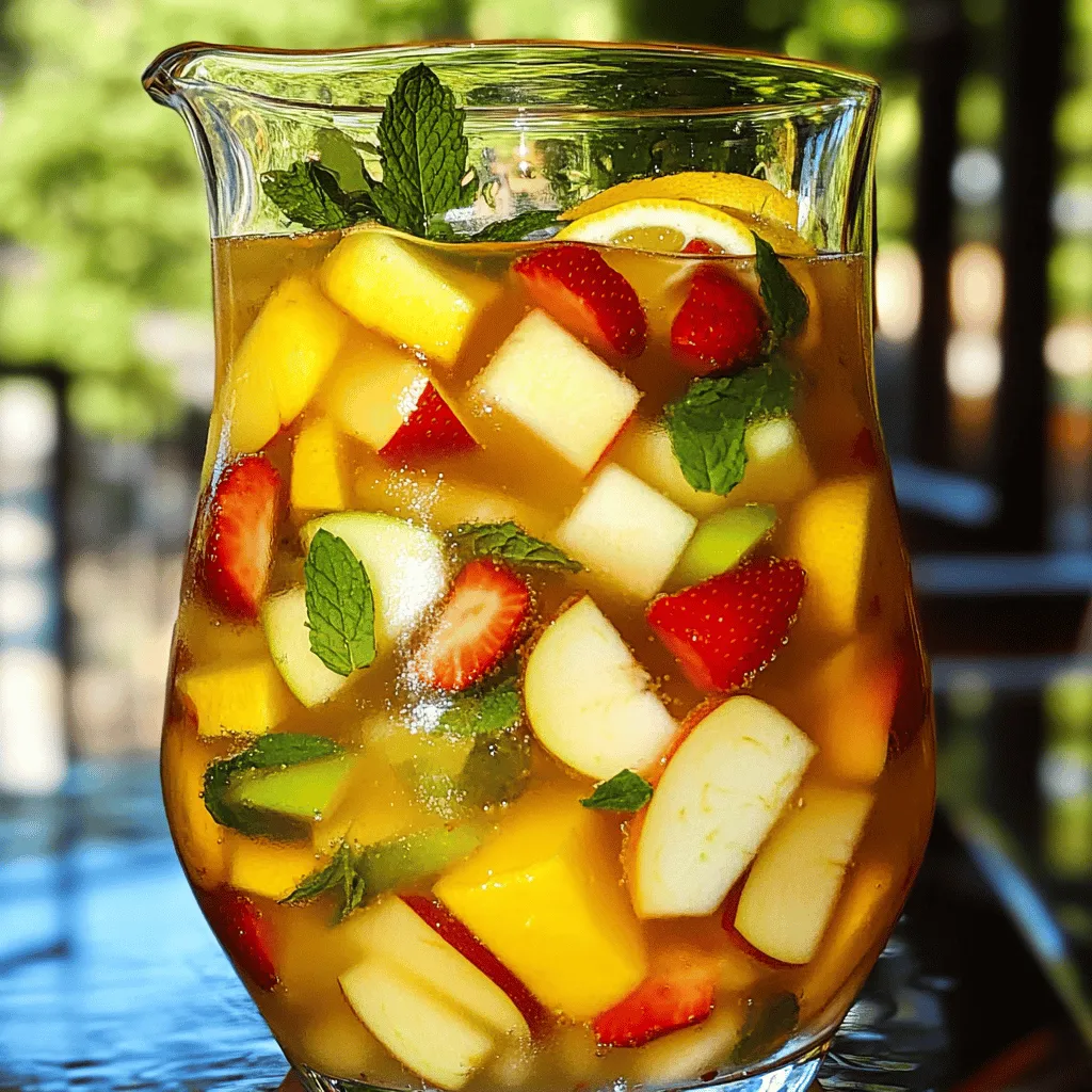 Weiße Sangria Fruchtig und Erfrischend Genießen