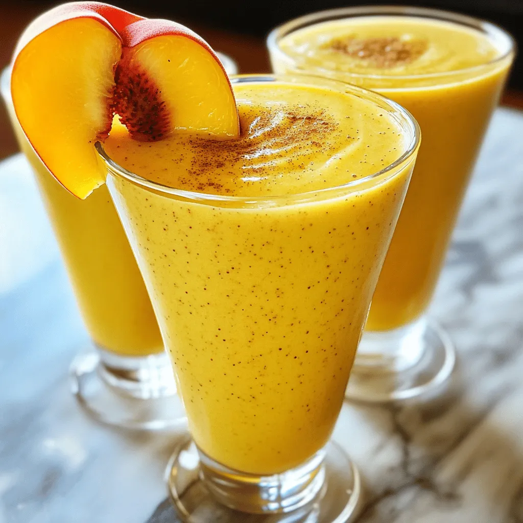 Ginger Peach Smoothie wohlschmeckende Erfrischung