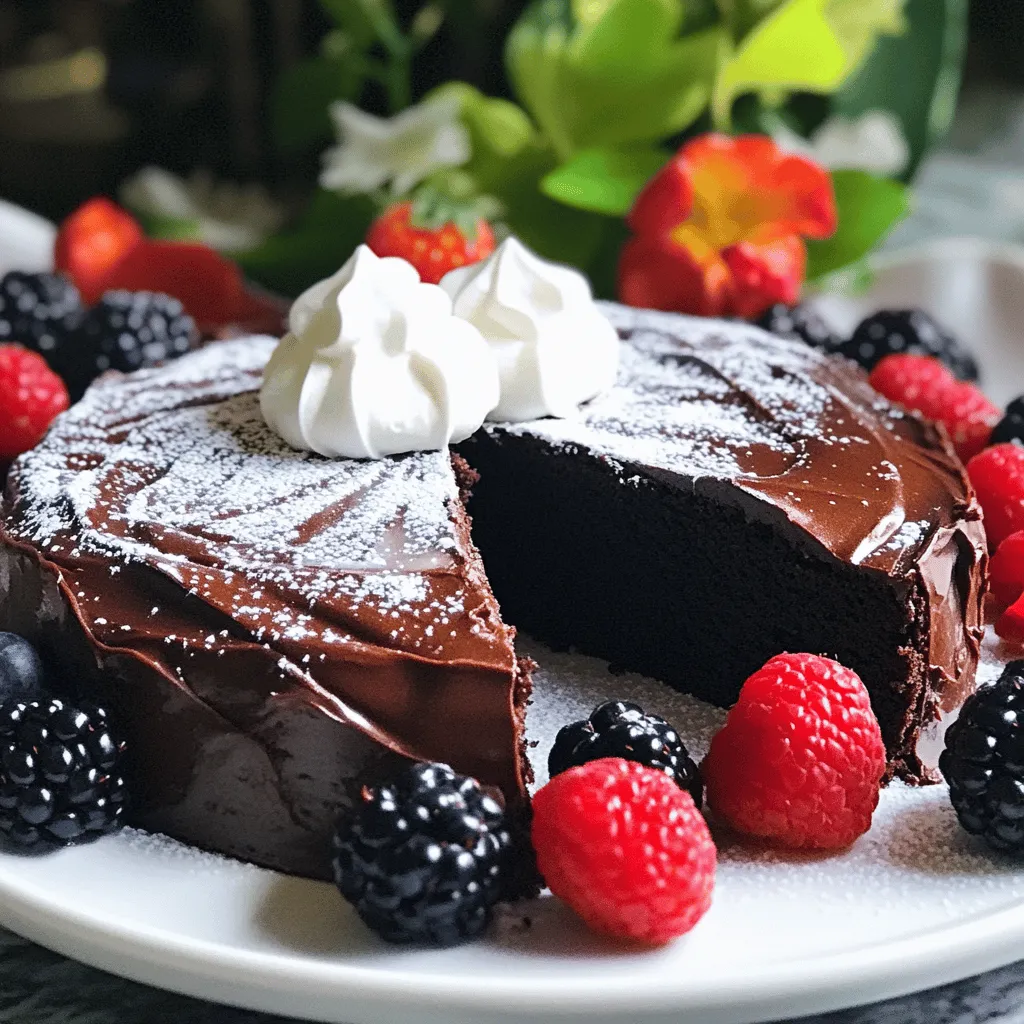 Flourless Chocolate Ganache Cake Einfaches Genussrezept