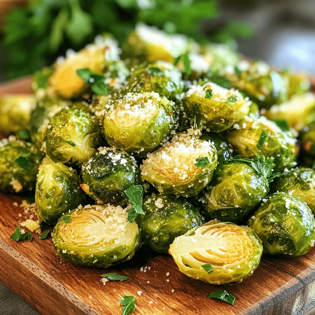Air Fryer Crispy Garlic Parmesan Brussels Sprouts Rezept