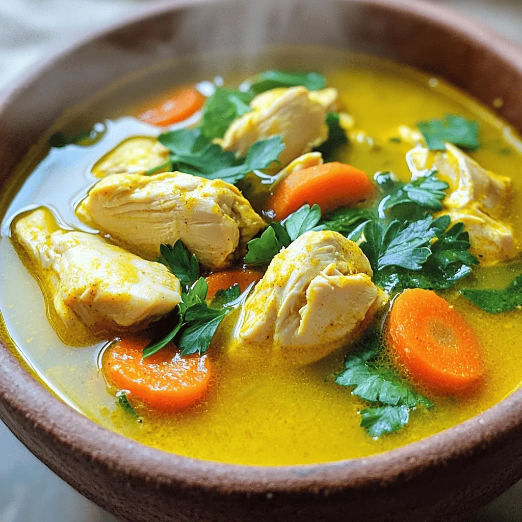 Beruhigende Kurkuma-Hühnchen-Suppe bei Entzündungen