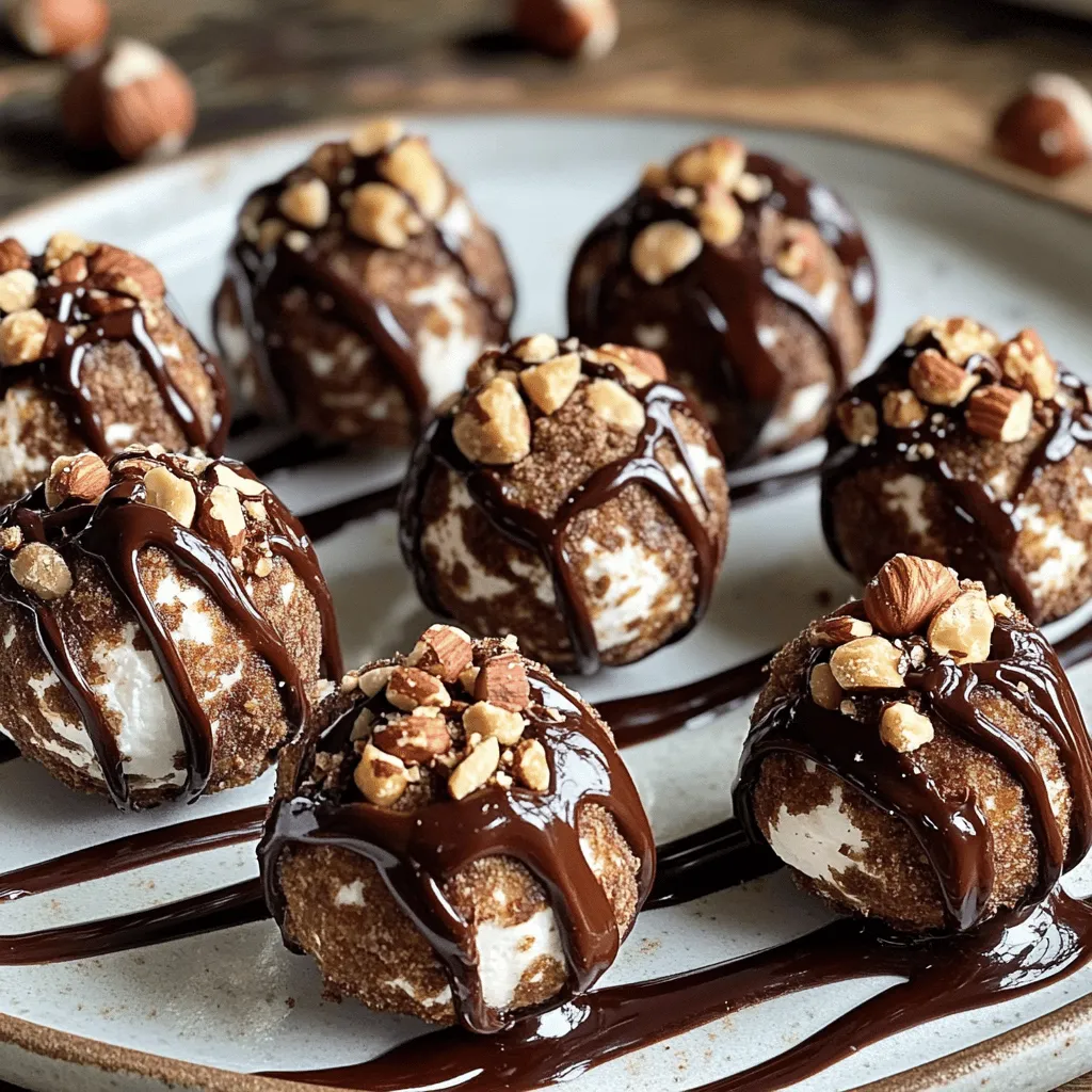 Die Hauptzutaten für die 5-Zutaten Ferrero Rocher Desserts sind einfach und lecker. Hier ist, was du brauchst: