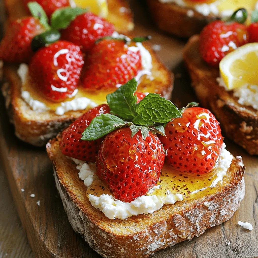 Gerösteter Erdbeer-Ricotta-Toast Lecker und Nahrhaft