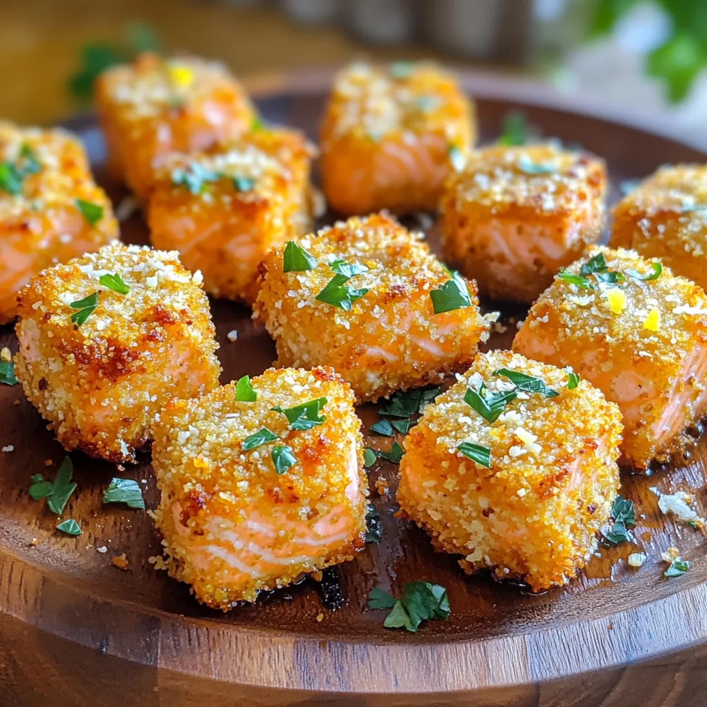 Air Fryer Parmesan Salmon Bites Knusprige Delikatesse