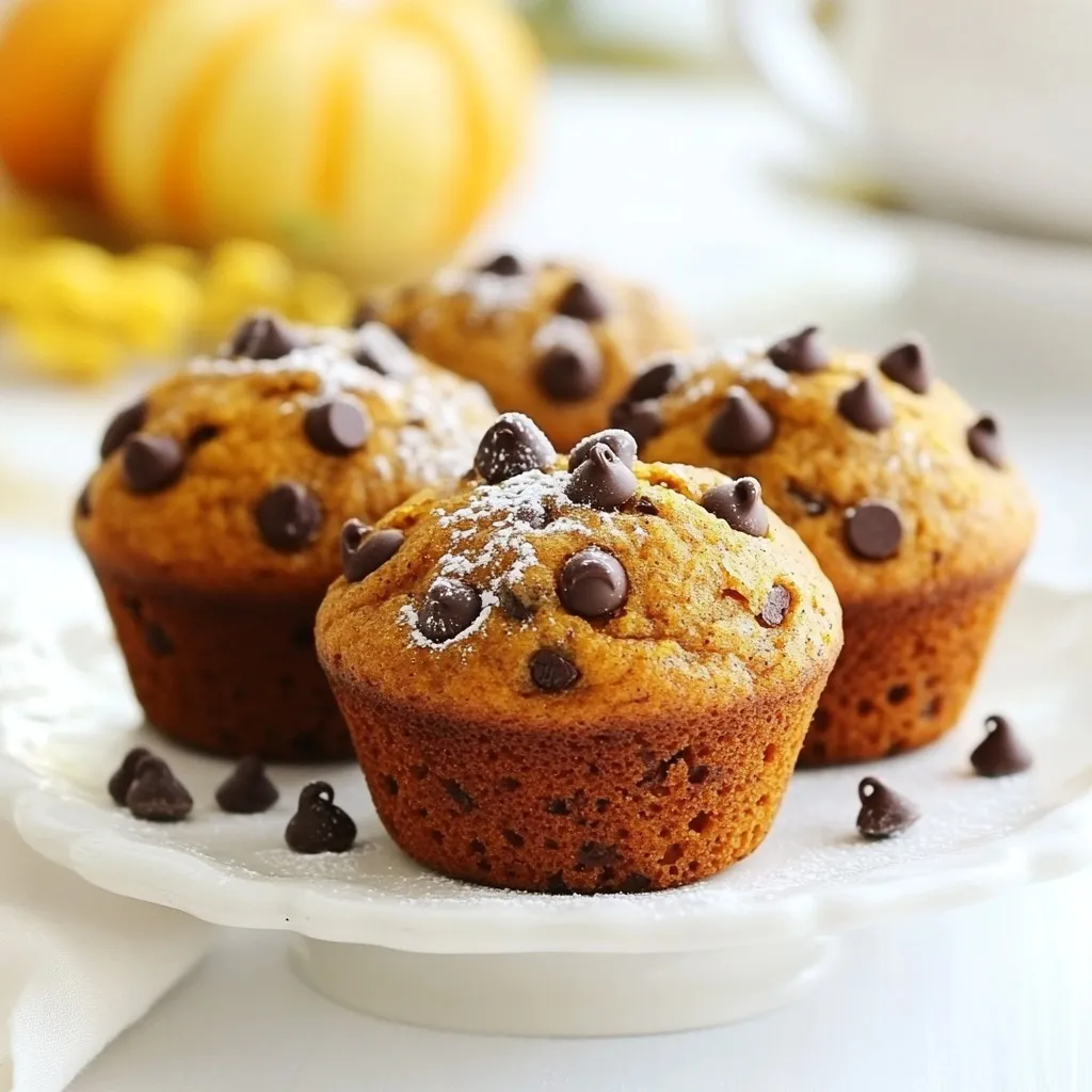 Schokoladenstückchen-Kürbis-Muffins Lecker und Saftig