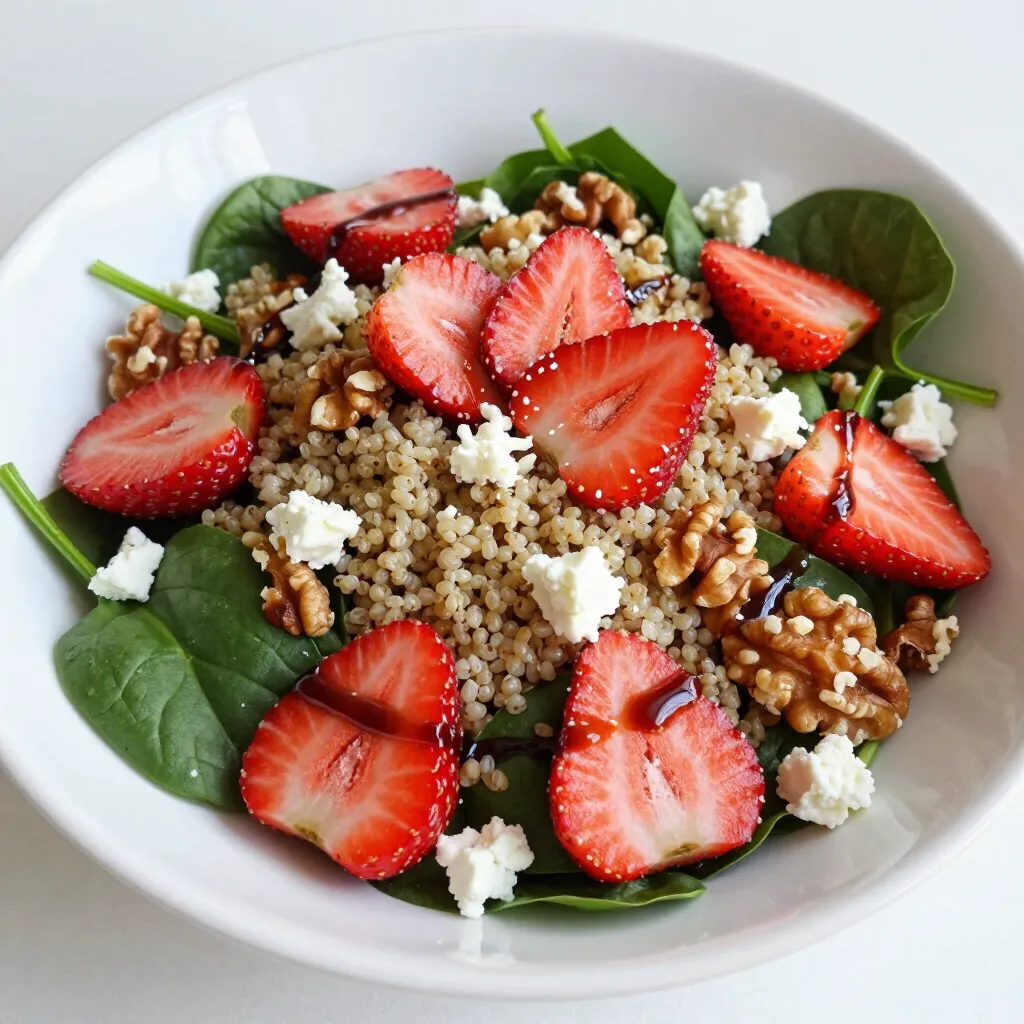 Strawberry Spinach Quinoa Salad Frisch und Einfach