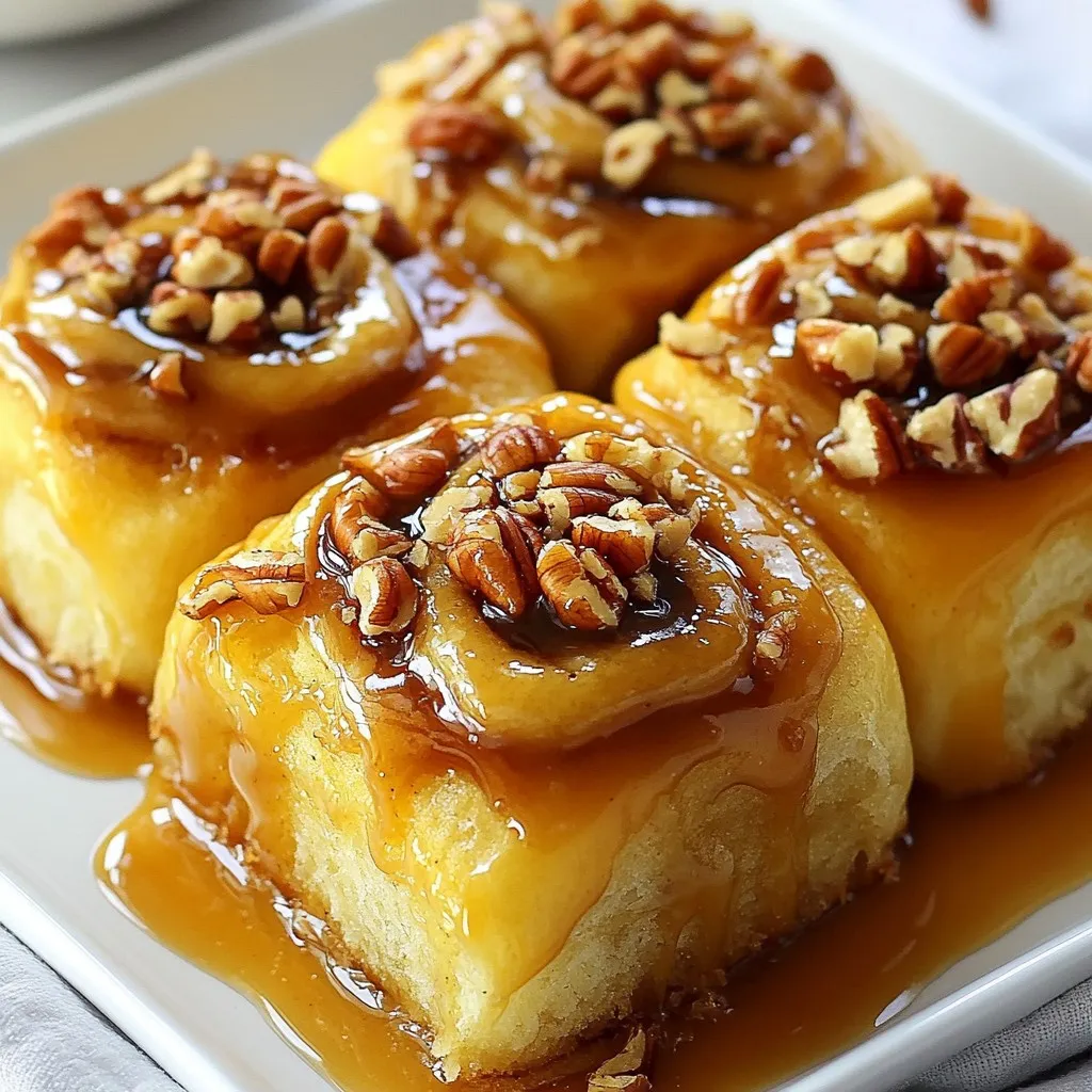 Karamell-Pekan-Sticky-Buns köstlich und einfach