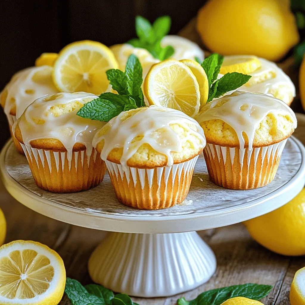 Lemon Cream Cheese Muffins Lecker und Einfach Backen