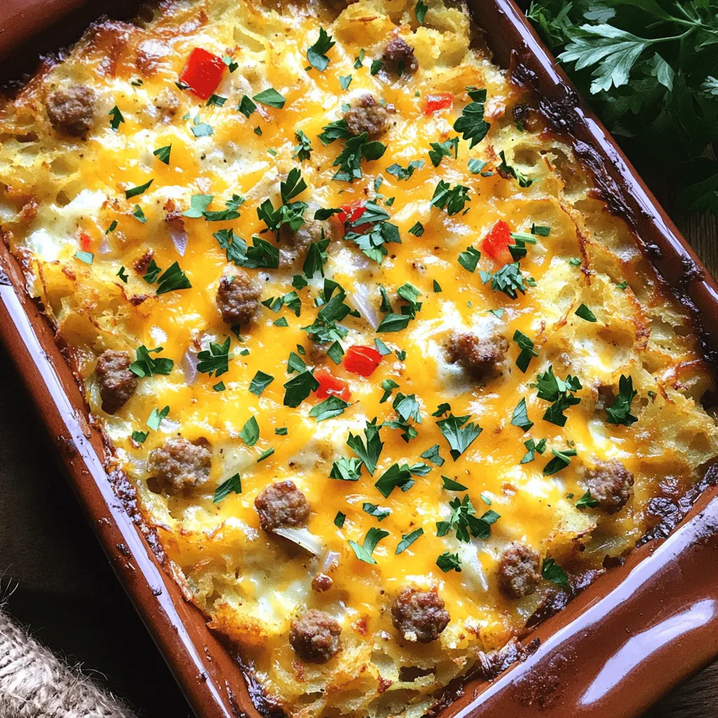 Savory Sausage and Egg Hashbrown Casserole Rezept