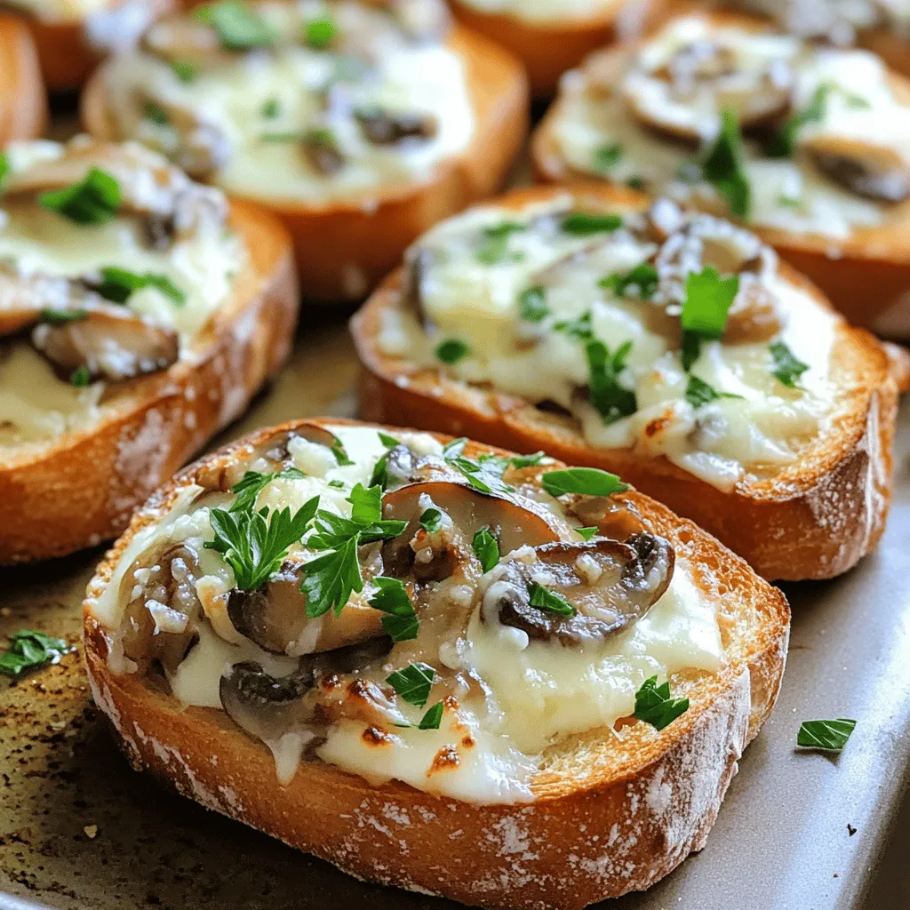 Gourmet Cheesy Mushroom and Garlic Toasts leicht machen