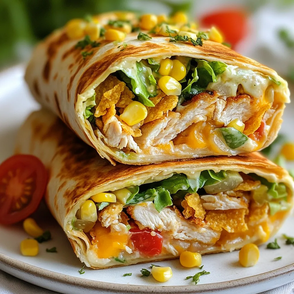 Crispy Ranch Chicken Wraps Einfach und Lecker Rezept