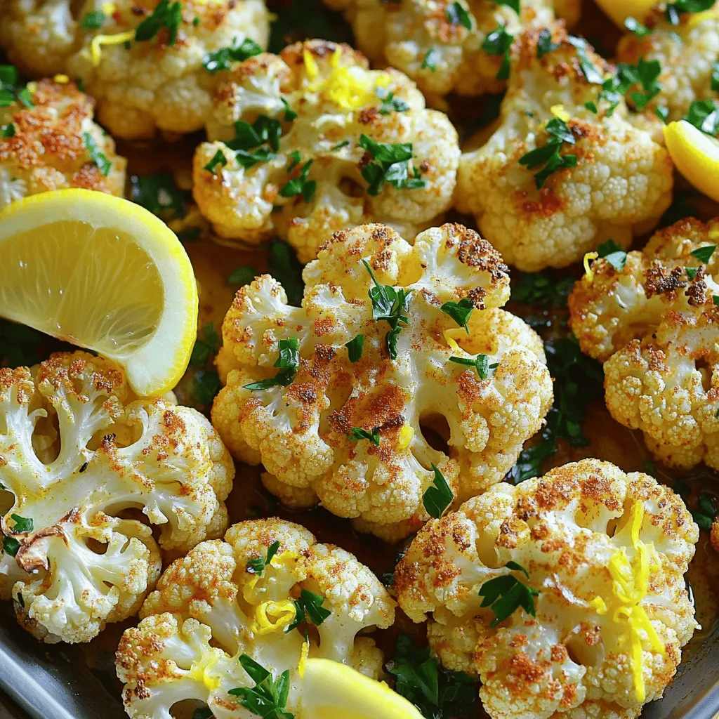 Lemon Garlic Roasted Cauliflower Einfach und Lecker