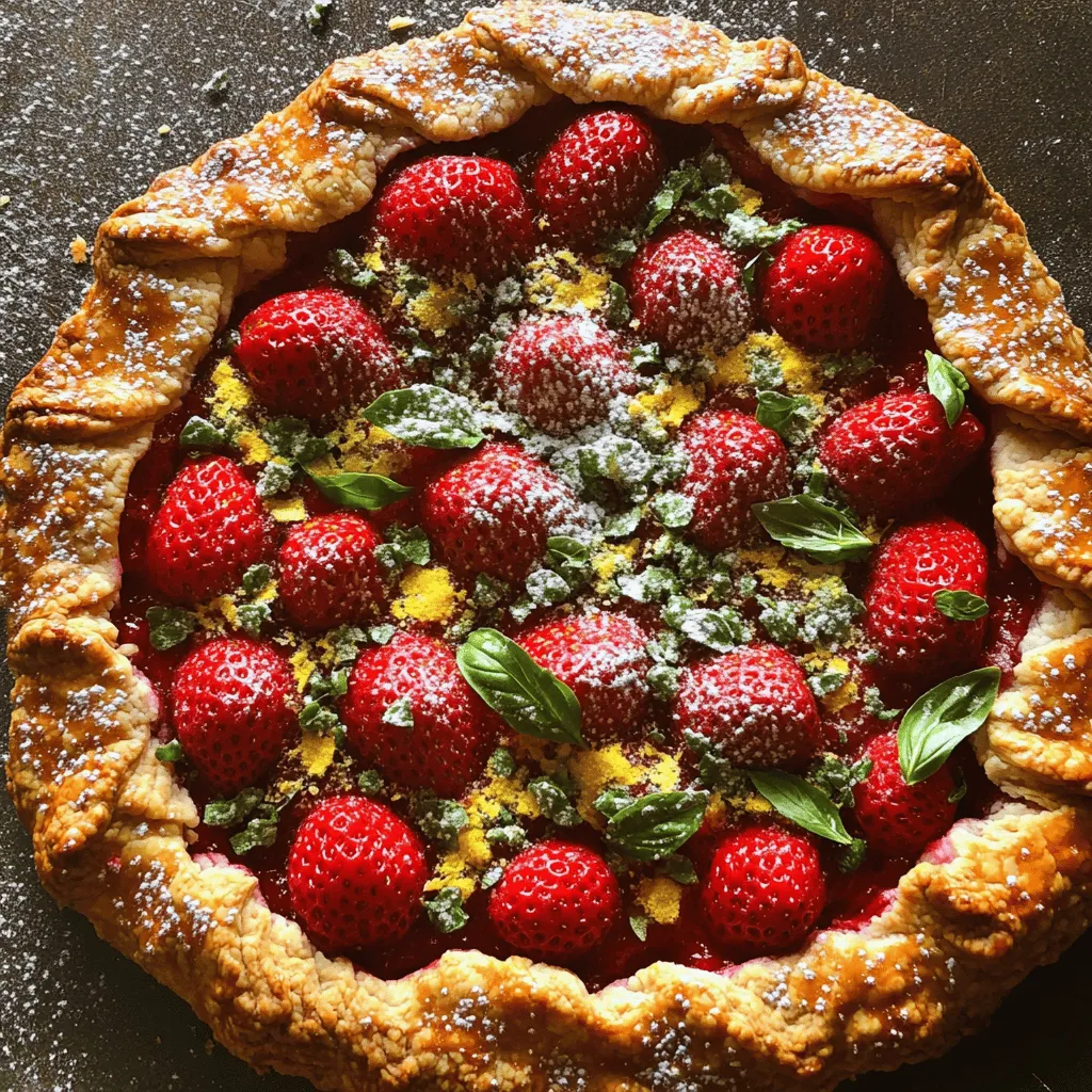 Einfache Erdbeer-Basilikum-Galette Schnelle Genussmomente