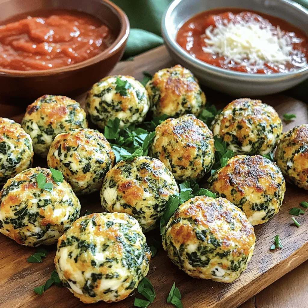 Savory Spinach Garlic Mozzarella Meatballs Rezept