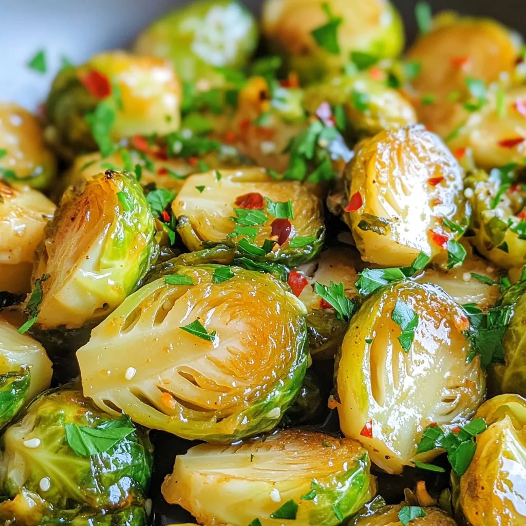 Honey Garlic Brussels Sprout Skillet Leckere Nebenmahlzeit