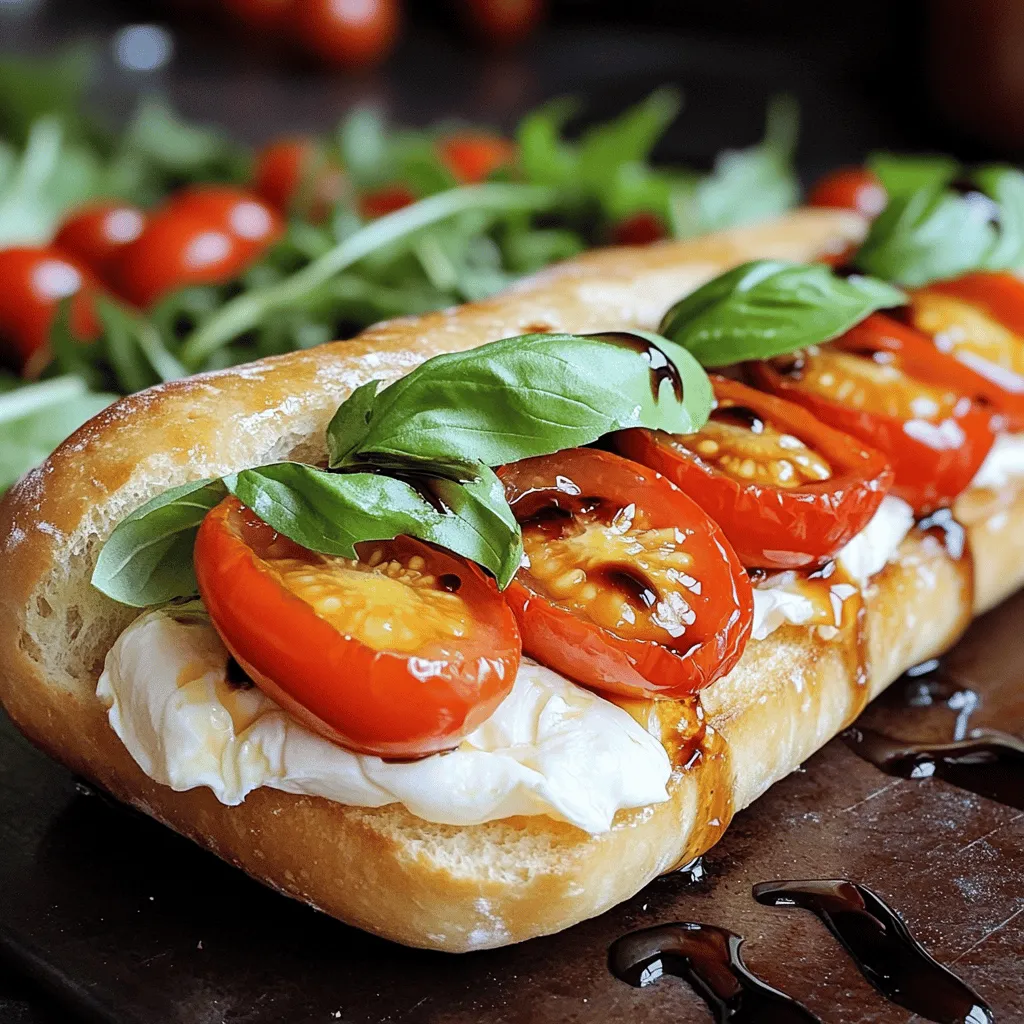 Irresistible Burrata Caprese Sandwich mit Tomaten-Confit