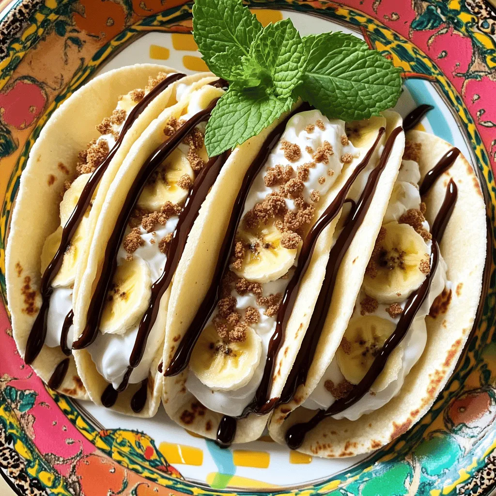 Bananenpudding-Tacos sind eine kreative Mischung aus süßen und herzhaften Aromen. Diese Tacos bringen den klassischen Bananenpudding in eine neue Form. Man sieht sie oft bei Feiern oder als schmackhaften Snack.