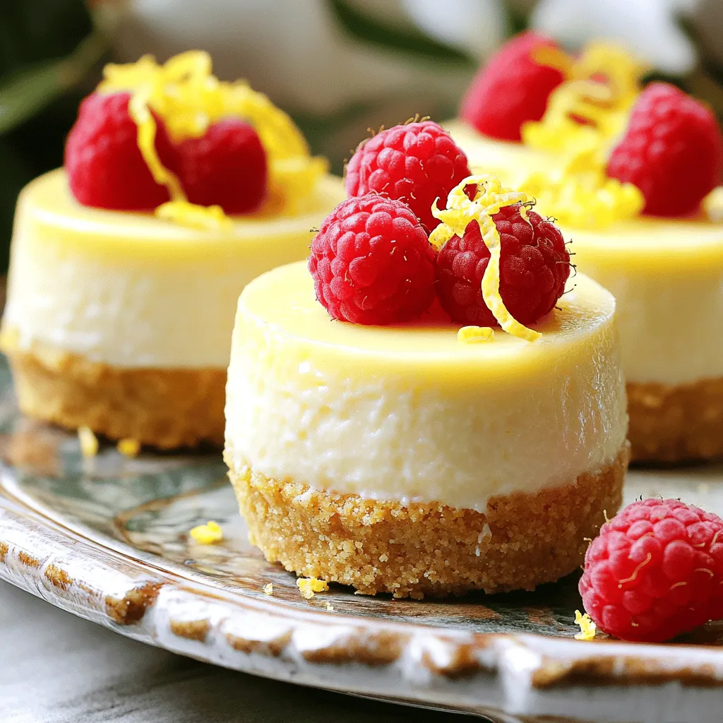 Mini Lemon Cheesecakes Frisch und Einfach Zubereiten