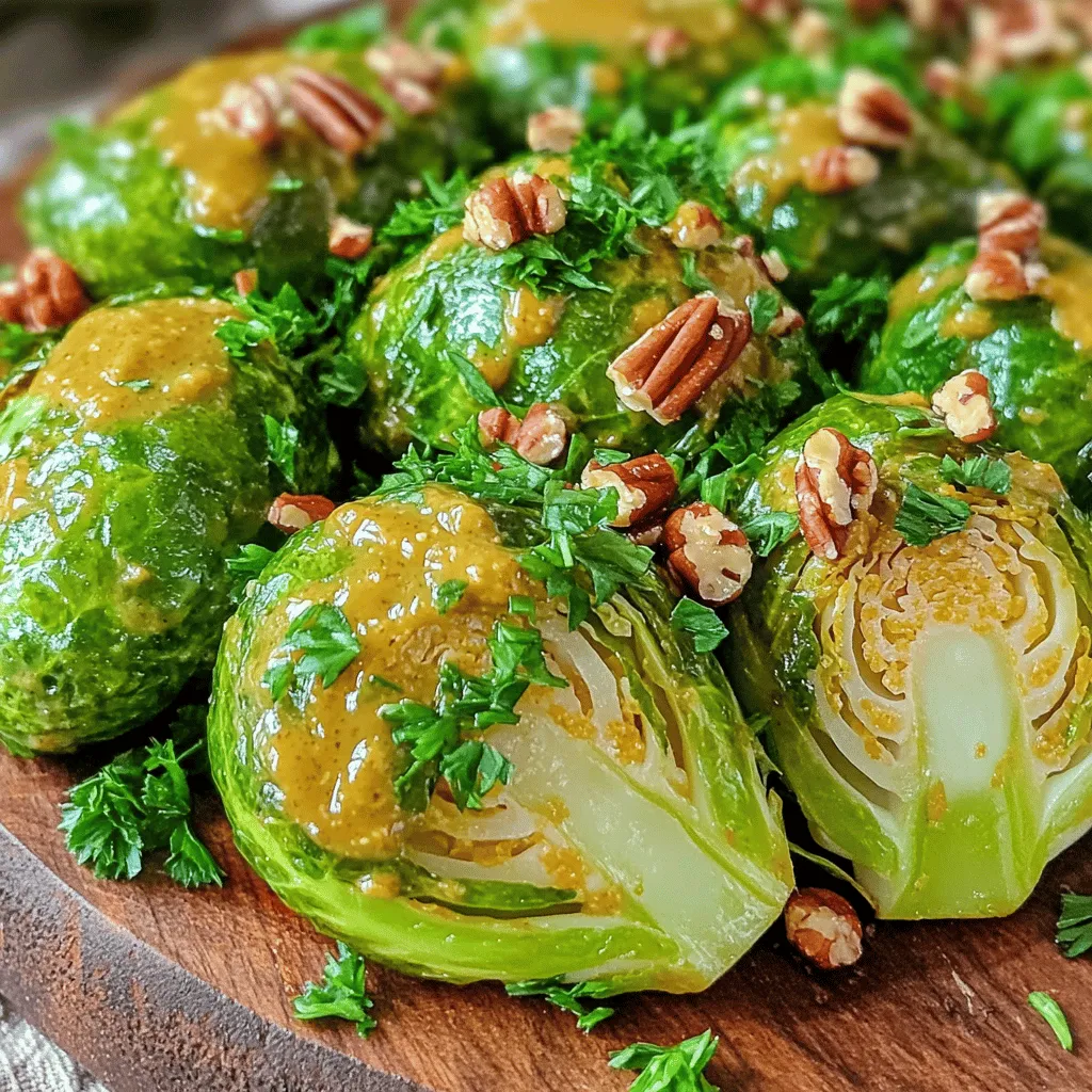 Maple Dijon Roasted Brussels Knusprig und Lecker
