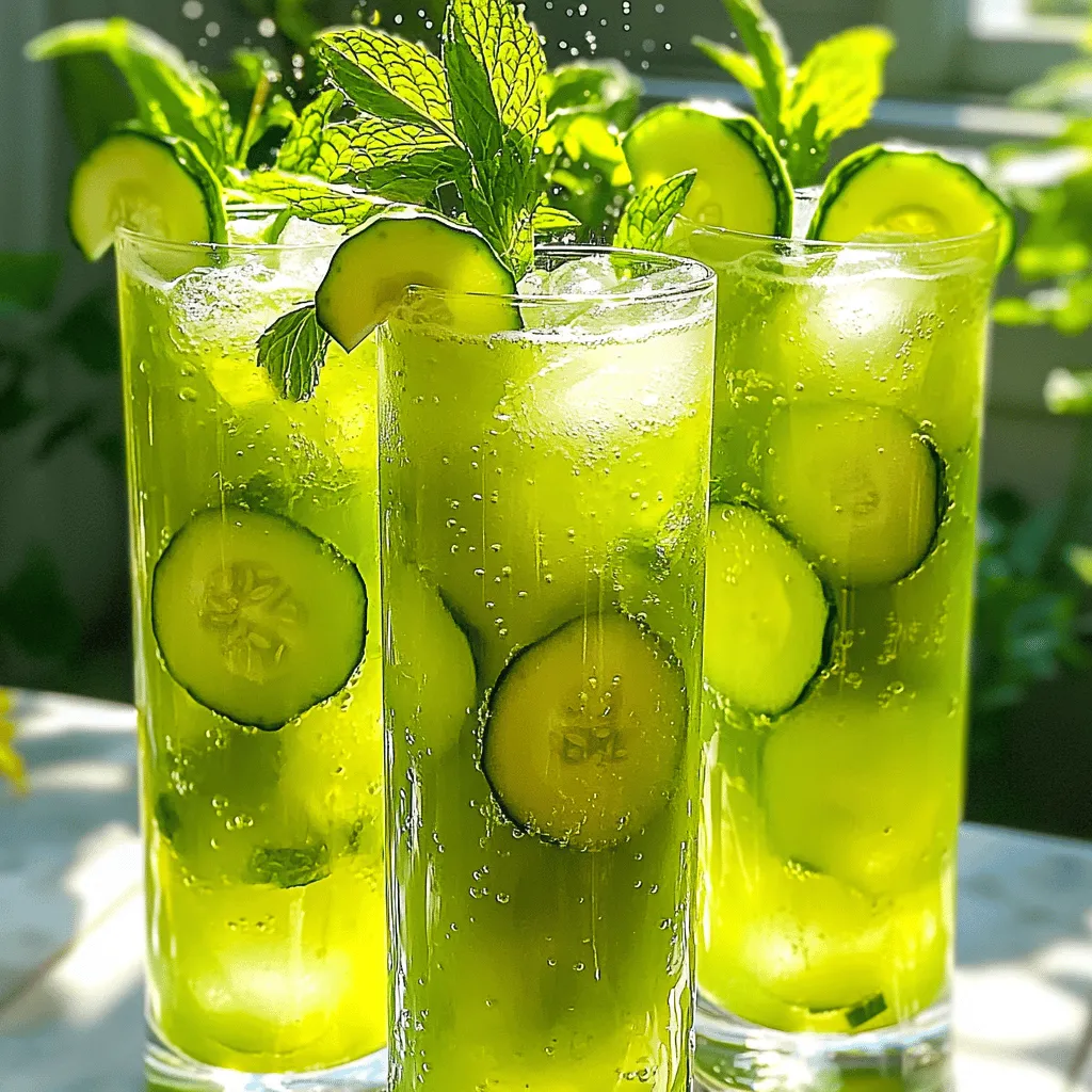 Gurken-Minze-Cooler erfrischend und spritzig genießen