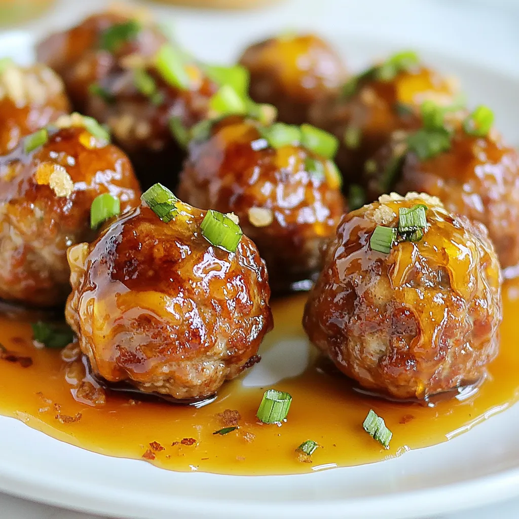 Honey Sriracha Glazed Meatballs Einfaches Rezept
