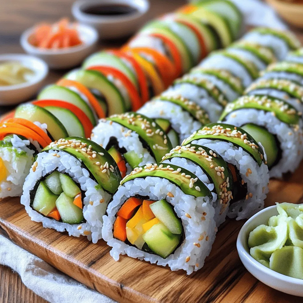 Einfache Veggie Sushi Rolls lecker und frisch zubereiten
