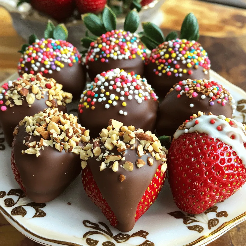 Schokoladenüberzogene Erdbeeren einfache und köstliche Idee