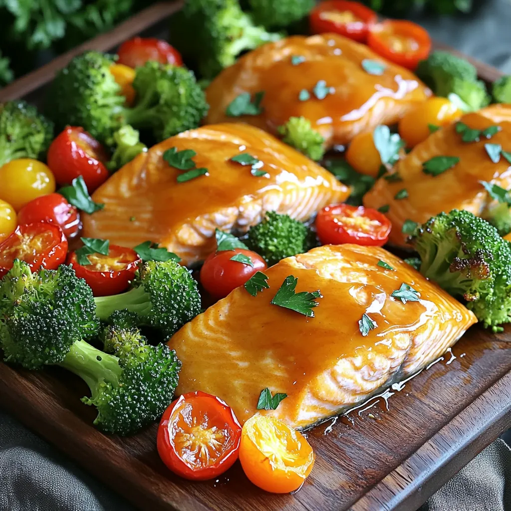 Sheet-Pan Maple Glazed Salmon and Veggies Rezept