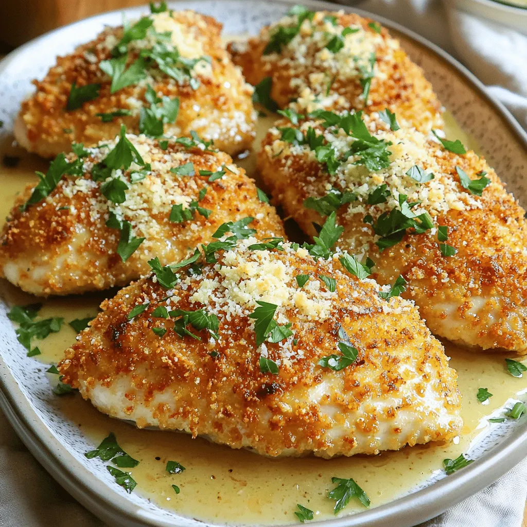 Crispy Parmesan Chicken mit Knoblauchsoße Rezept