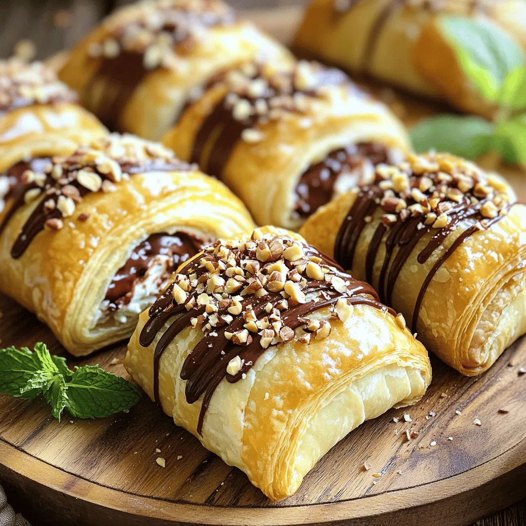 Nutella Rolls mit Frischkäse Lecker und Einfach
