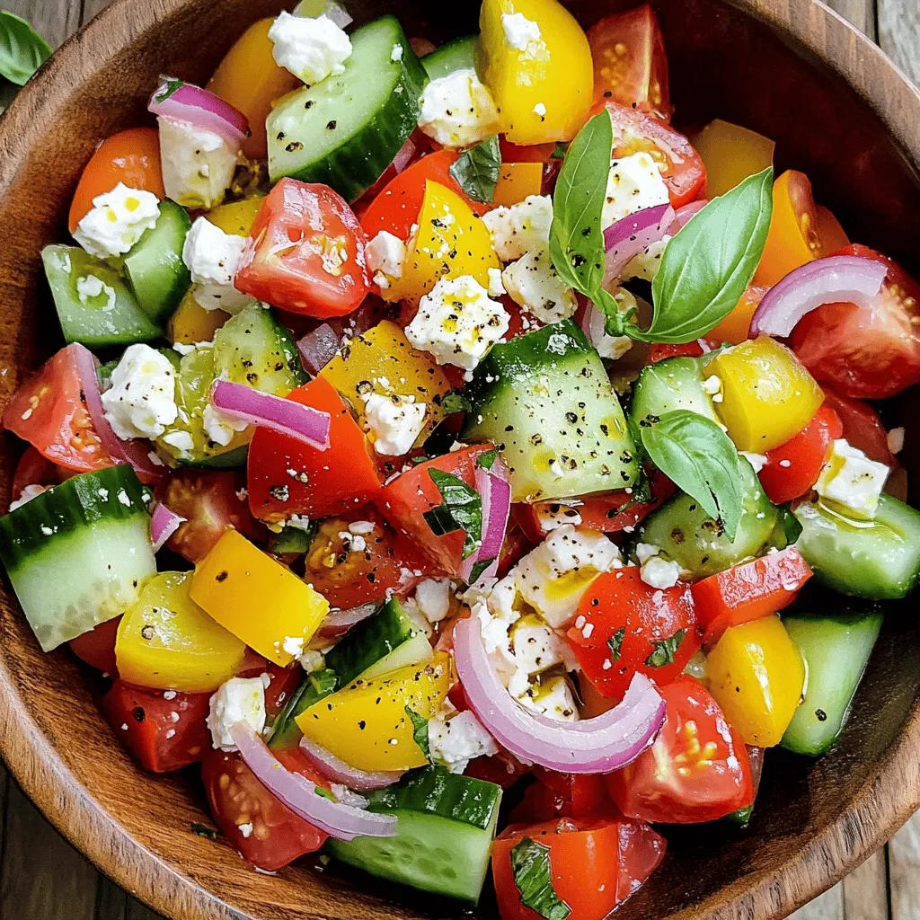Einfacher Tomaten Feta Salat Frisch und Lecker