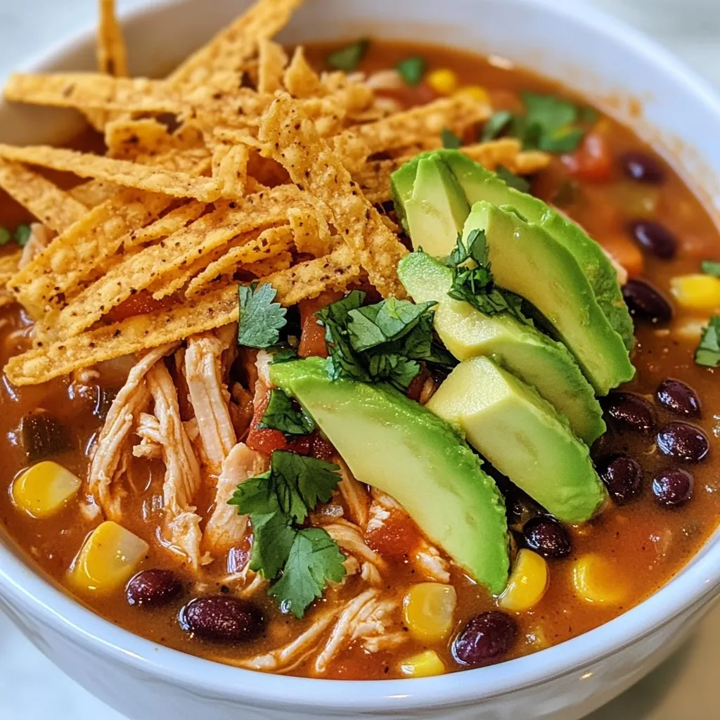 Köstliche Chicken Tortilla Soup Einfaches Rezept