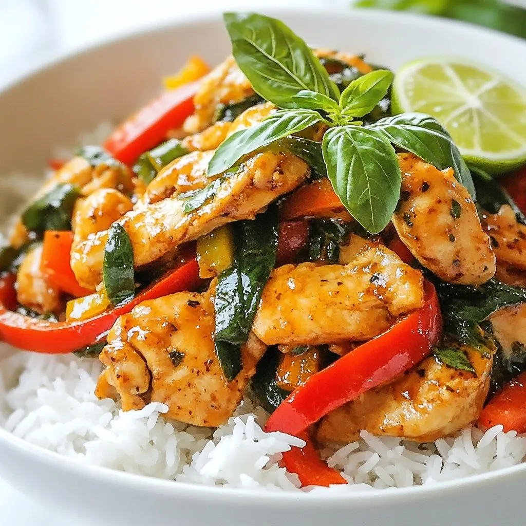 Thai Basil Chicken Schnelles und köstliches Rezept