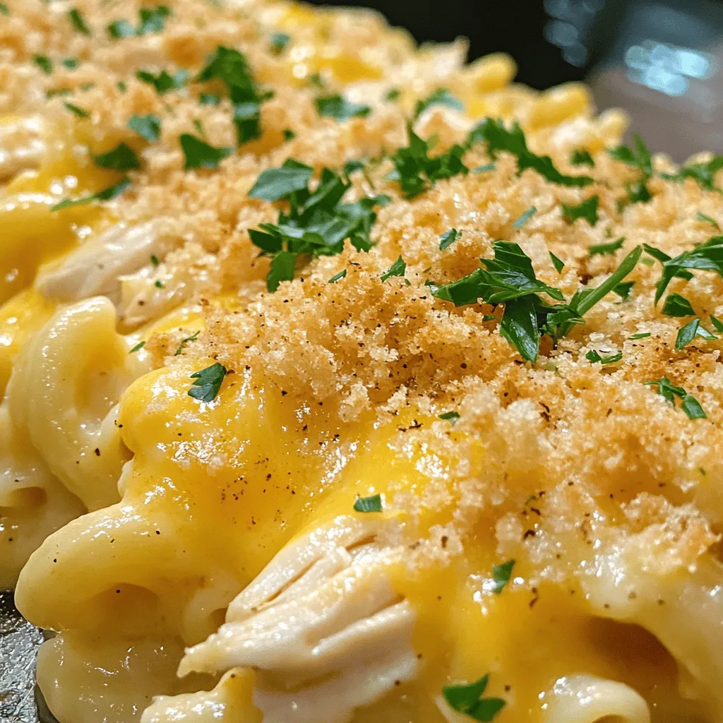 Cremiger Honig-Pfeffer-Hühnchen-Nudelauflauf Genuss