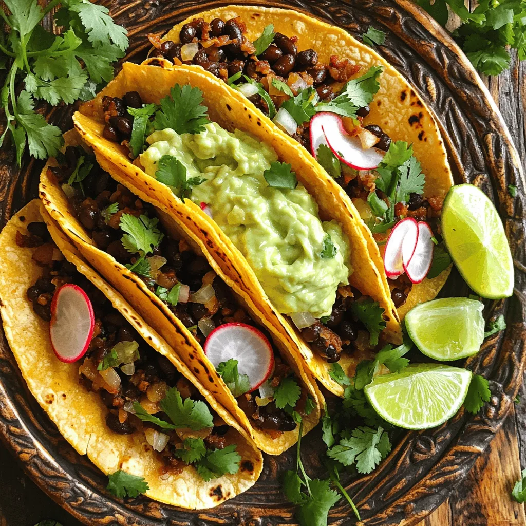 Spicy Black Bean Tacos für echten Geschmackskick
