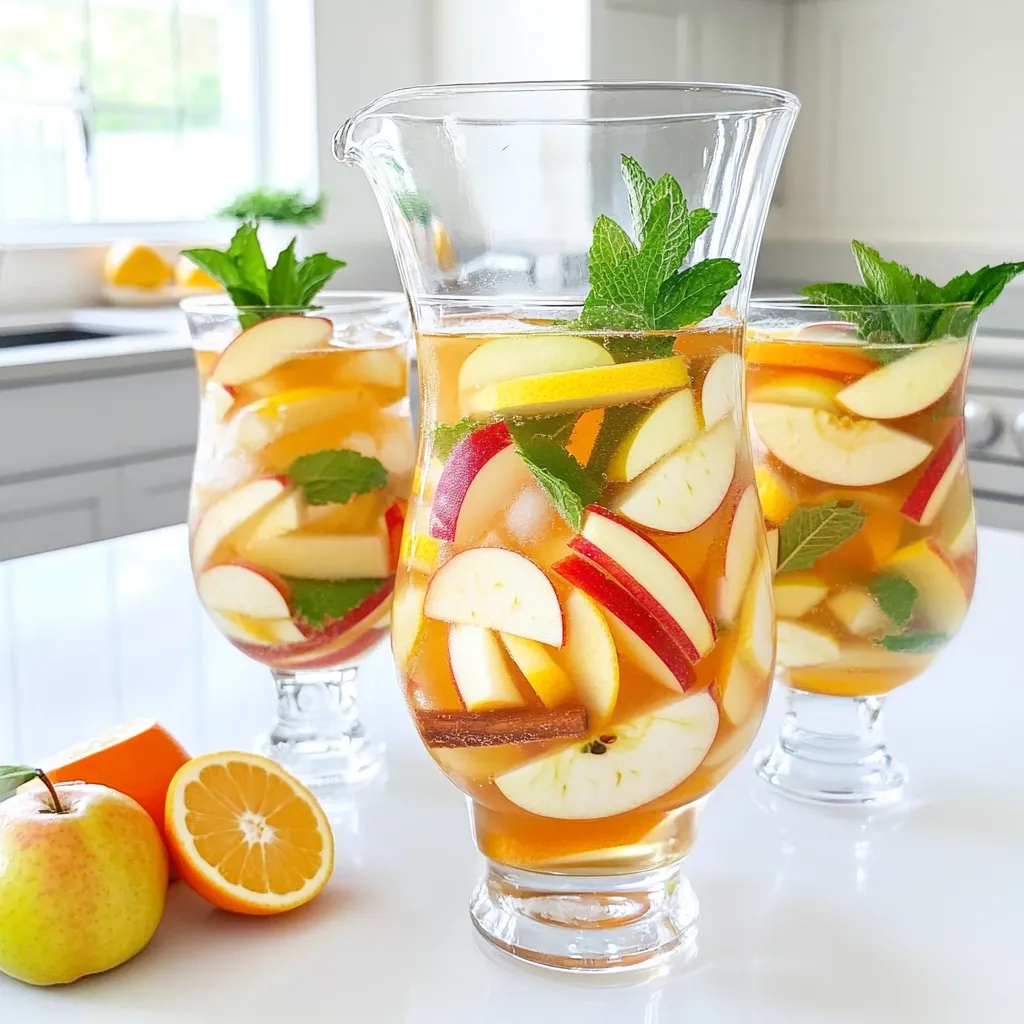Apple Cider Sangria Mocktail Frisch und Fruchtig Genießen
