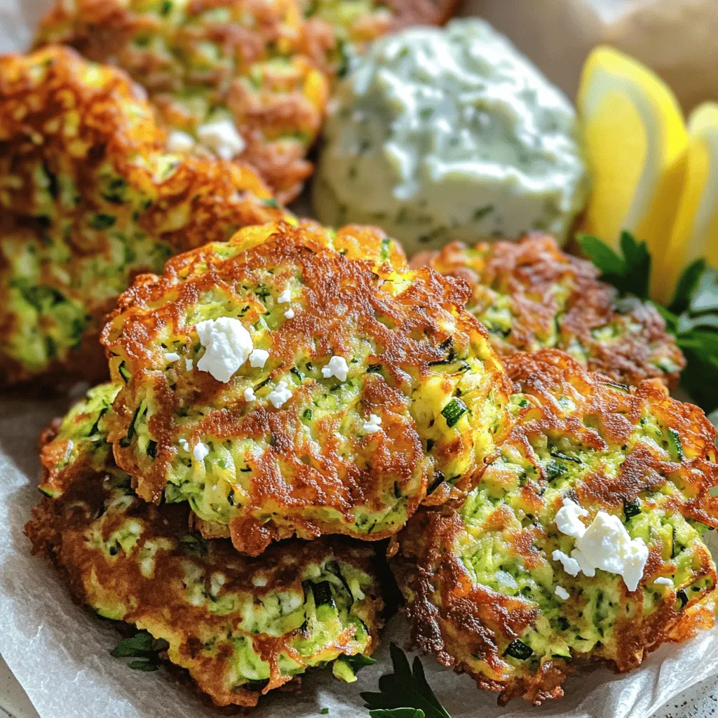 Zucchini Feta Fritters Einfache und leckere Idee