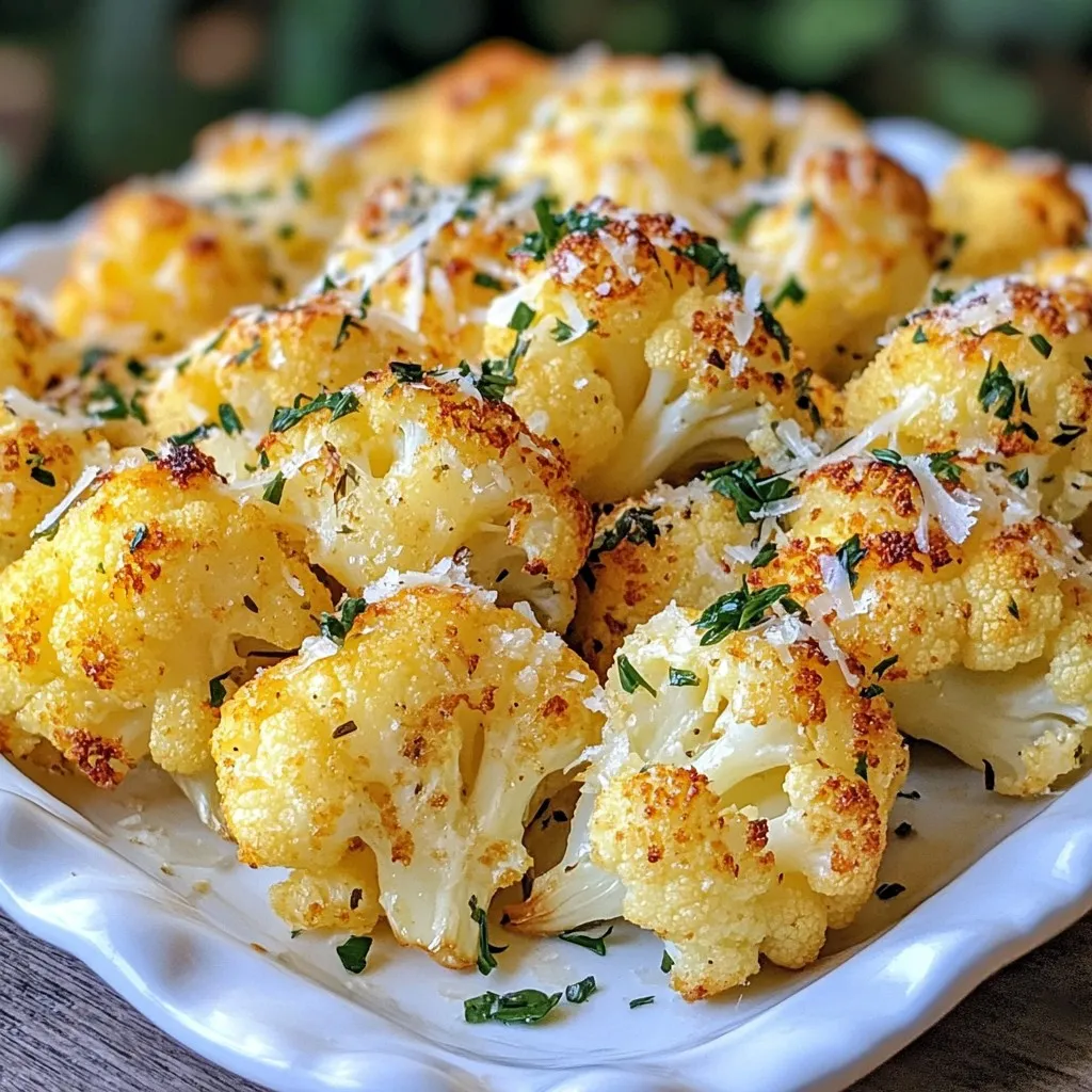 Parmesan Herb Roasted Cauliflower Schmackhaftes Gericht