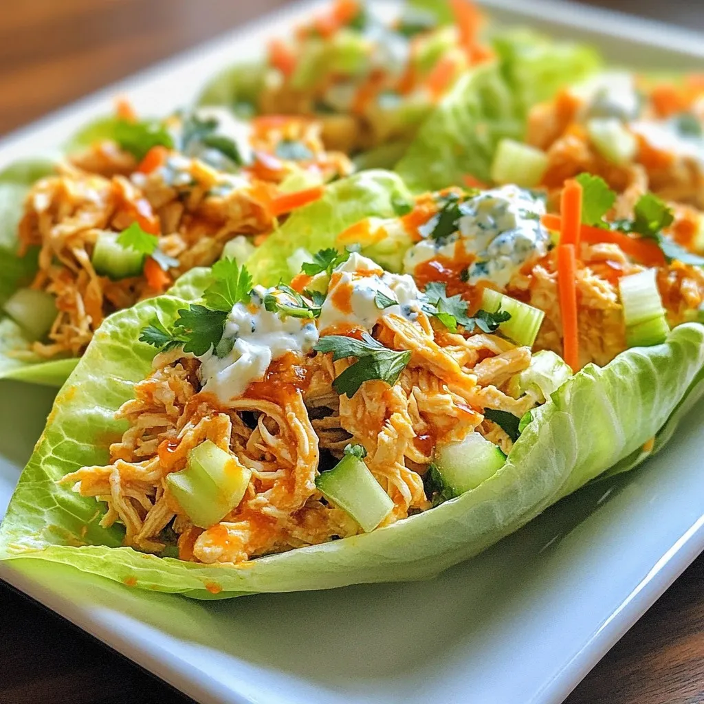 Buffalo Chicken Lettuce Wraps Einfach und Lecker
