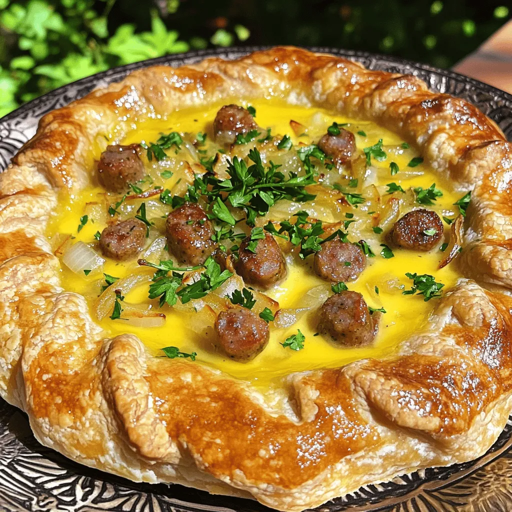 Würzige Würstchen und Soßenkuchen Einfache Rezeptidee