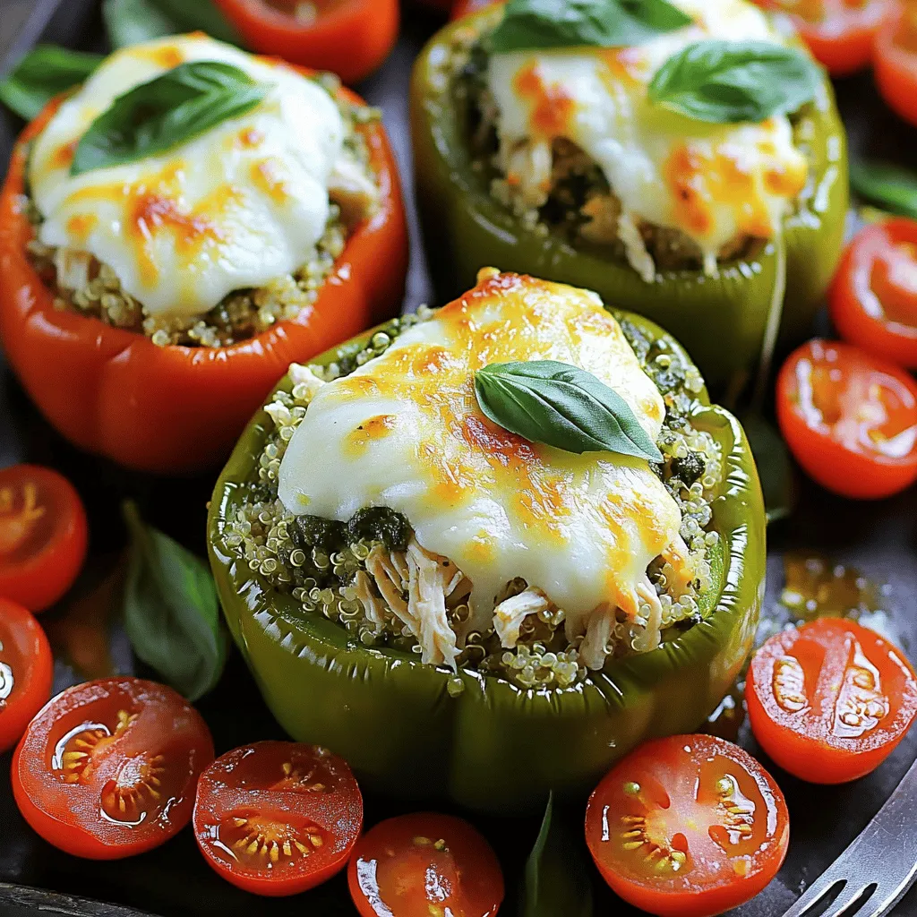 Pesto Chicken Stuffed Peppers Leckeres Rezept